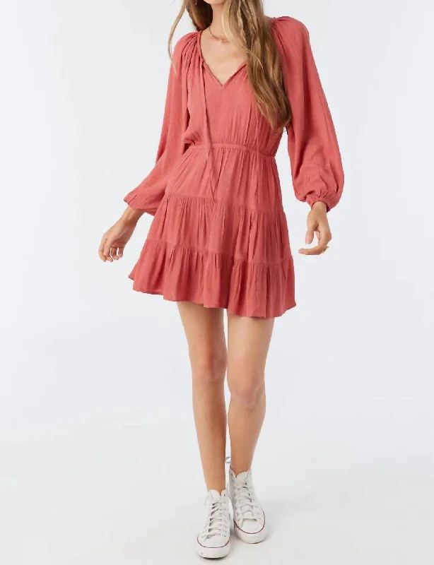 Warehouse Sale Harla Dress In Dusty Cedar