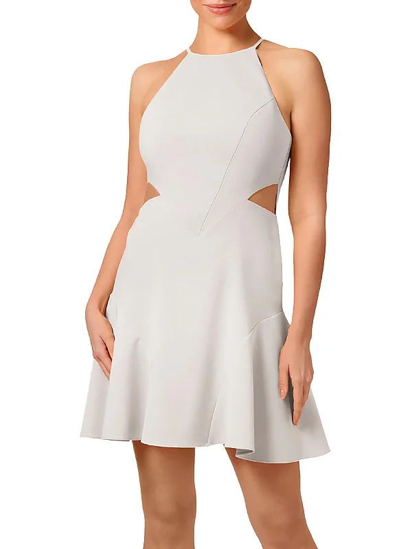 Discount Mania Womens Halter Mini Cocktail And Party Dress