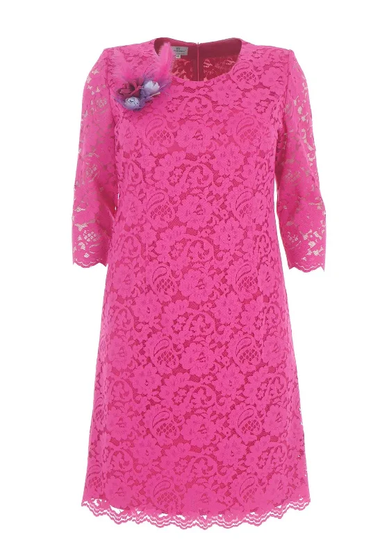 New Markdowns Jomhoy Dorotea Lace Midi Dress, Hot Pink