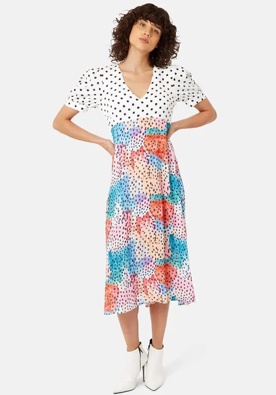 Markdown Madness Traffic People Mia Polka Dot Midi Dress, Multi