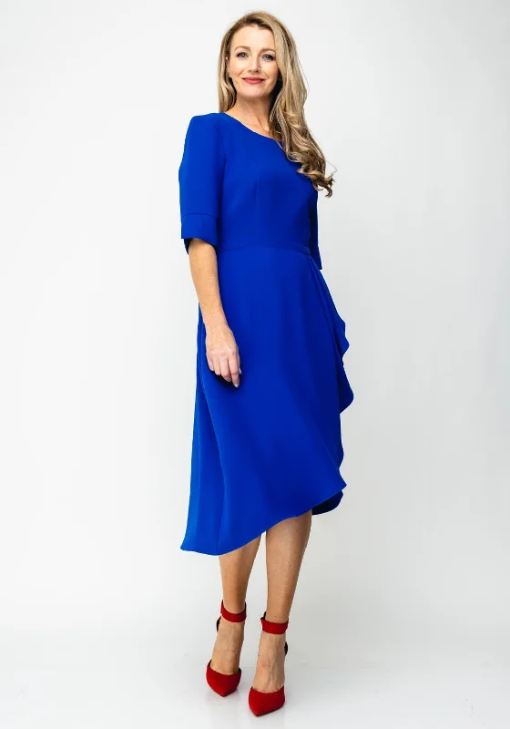 Huge Discounts Ella Boo Frill Hem Wrap Dress, Royal Blue