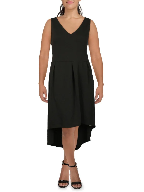 Exclusive Savings Plus Womens Hi-Low Double V Neck Midi Dress