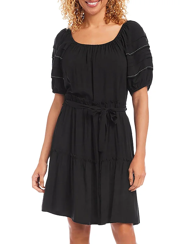 Special Discount Womens Tiered A-Line Fit & Flare Dress
