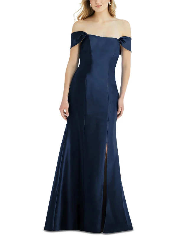 Exclusive Preview Plus Womens Taffeta Sleeveless Evening Dress