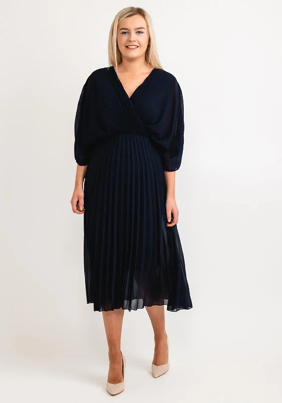 Today’s Special Seventy1 One Size Batwing Pleated Midi Dress, Navy