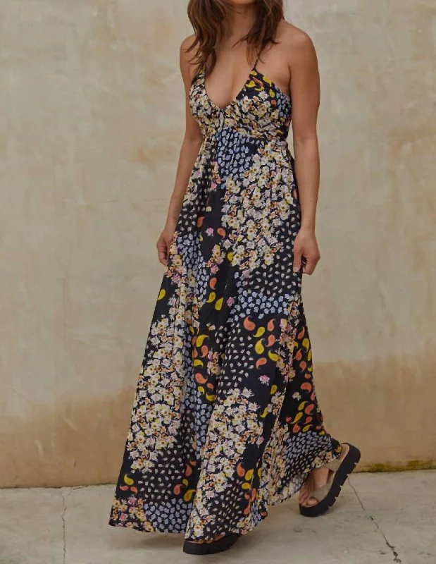 Bargain Blast In Blooms Maxi Dress In Multi