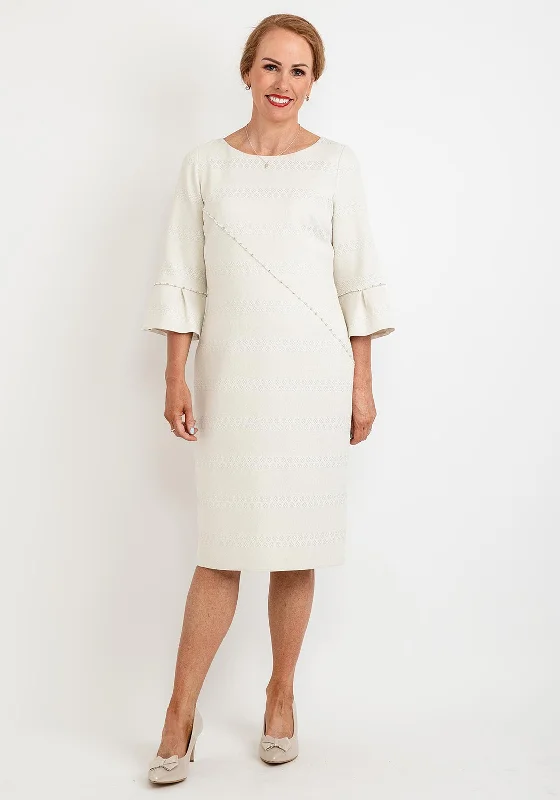 Low Prices Lizabella Diagonal Pearl Detail Panelled Dress, Gold