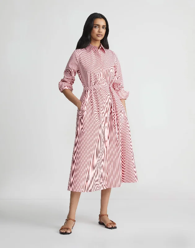 Special Savings Stripe Cotton Poplin Shirtdress