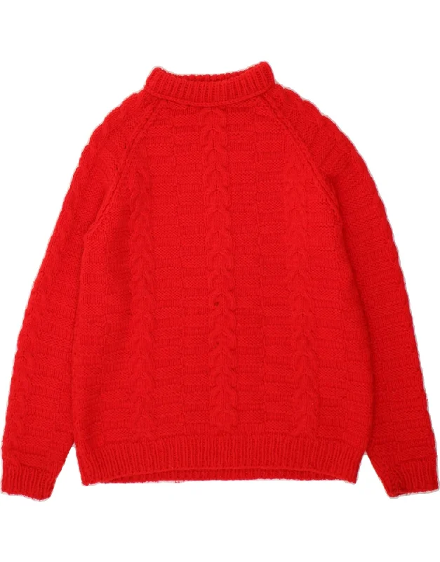 Exclusive Offers VINTAGE Womens Turtle Neck Jumper Sweater UK 14 Medium Red