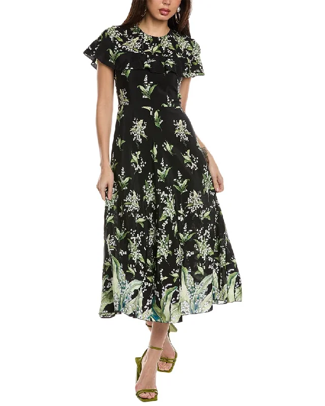 Super Sale RED Valentino Silk Midi Dress