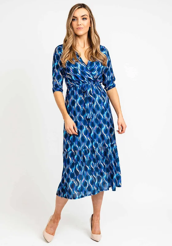 Best Seller Kate & Pippa Boho Printed Midi Dress, Blue