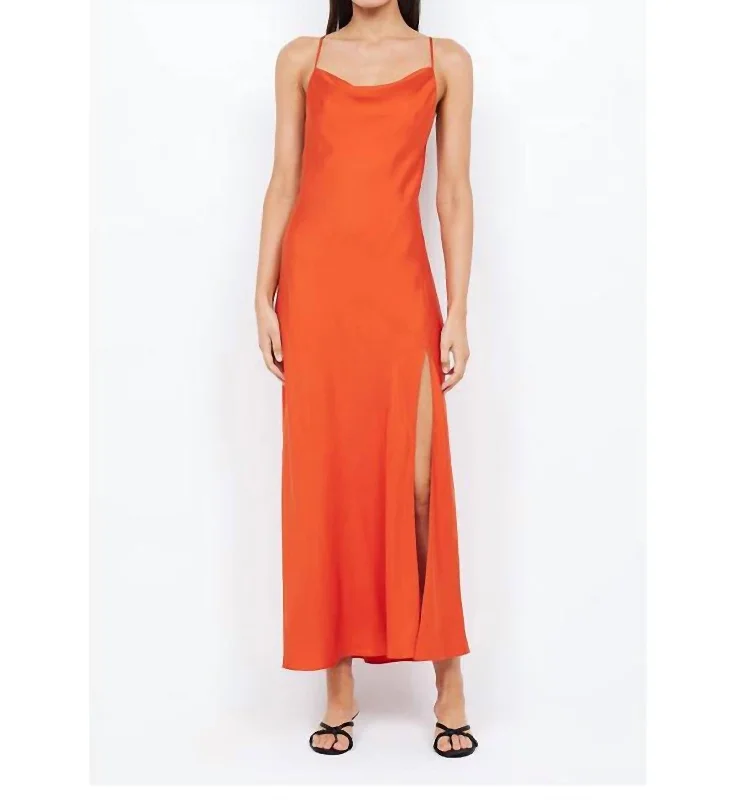 Early Access Ainsley Tie Maxi Dress In Spice