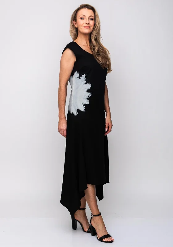 Quick Sale Naya Splash Print Sleeveless Maxi Dress, Black