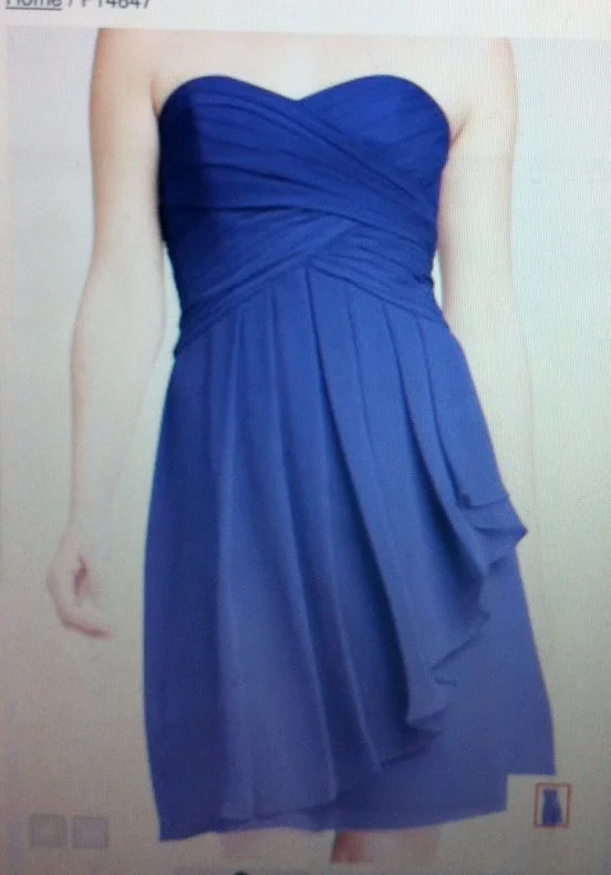 Epic Deals David's Bridal Strapless Crinkle Chiffon, F14847
