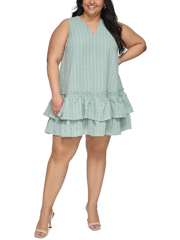 Reduced Prices Plus Womens Beach Mini Shift Dress