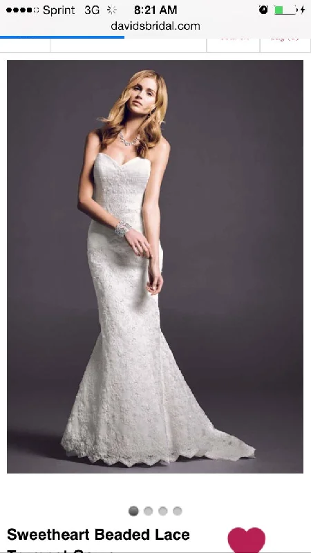 Deal Dash Oleg Cassini Sweetheart beaded lace trumpet