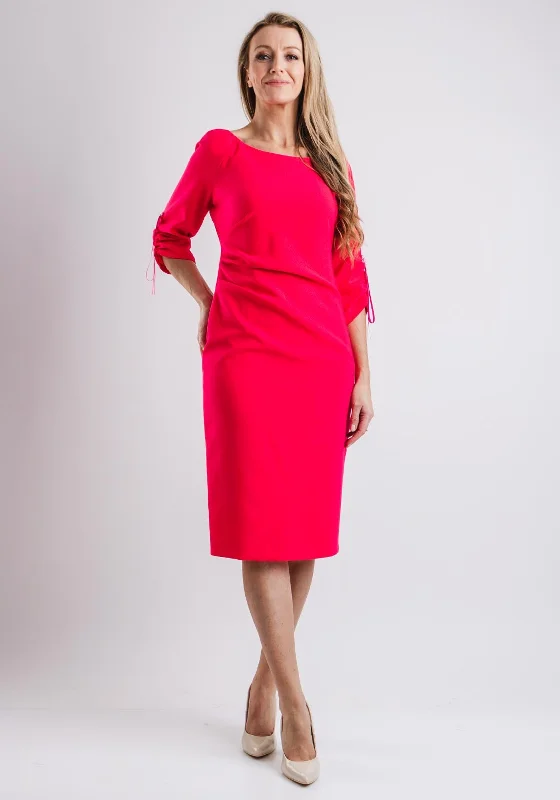 Today Only Caroline Kilkenny Isabell Ruched Sleeve Dress, Pink