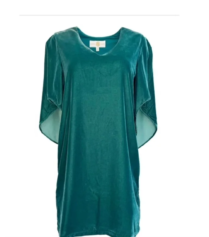 Price Cut Meredith Velvet Dress In Rainforest