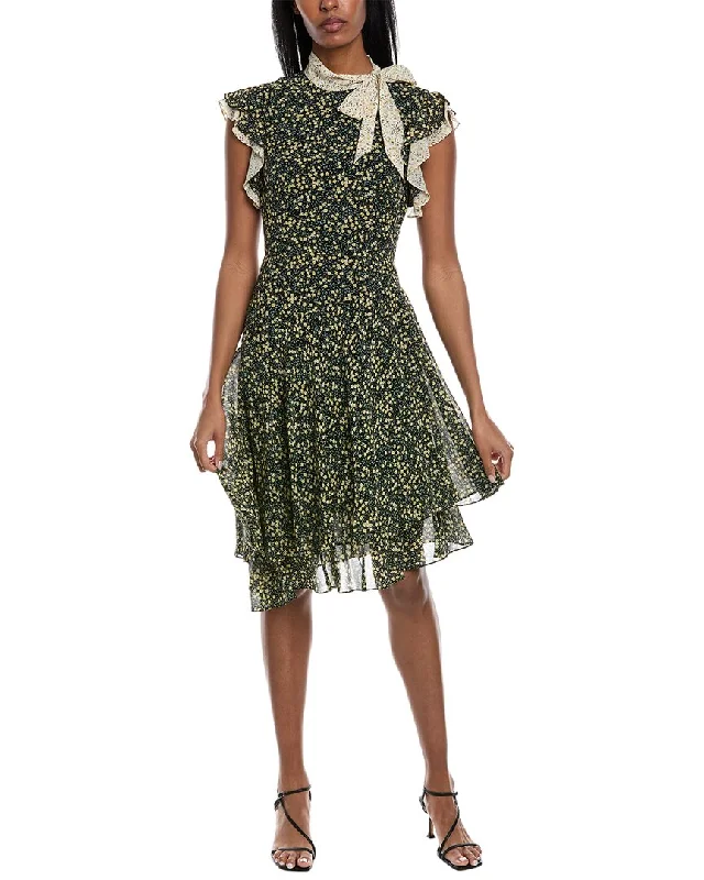Final Markdown Mikael Aghal Ruffle Mini Dress