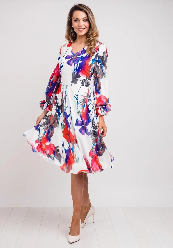 Massive Deals Lizabella Digital Floral Flared Midi Dress, Multi