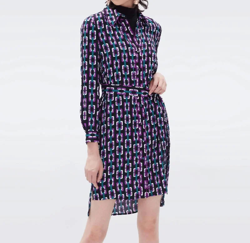Price Cut Prita Dress In Chain Geo