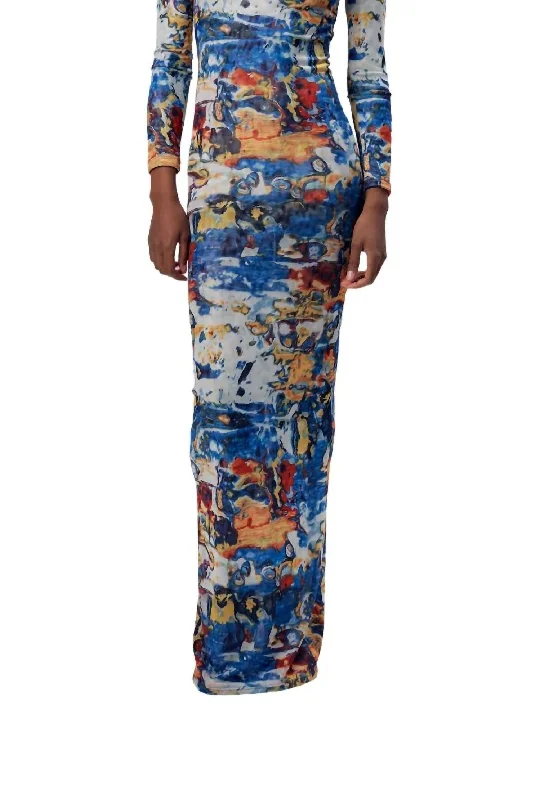 Friends and Family Sale Andrea Dress In Ink Print Multi