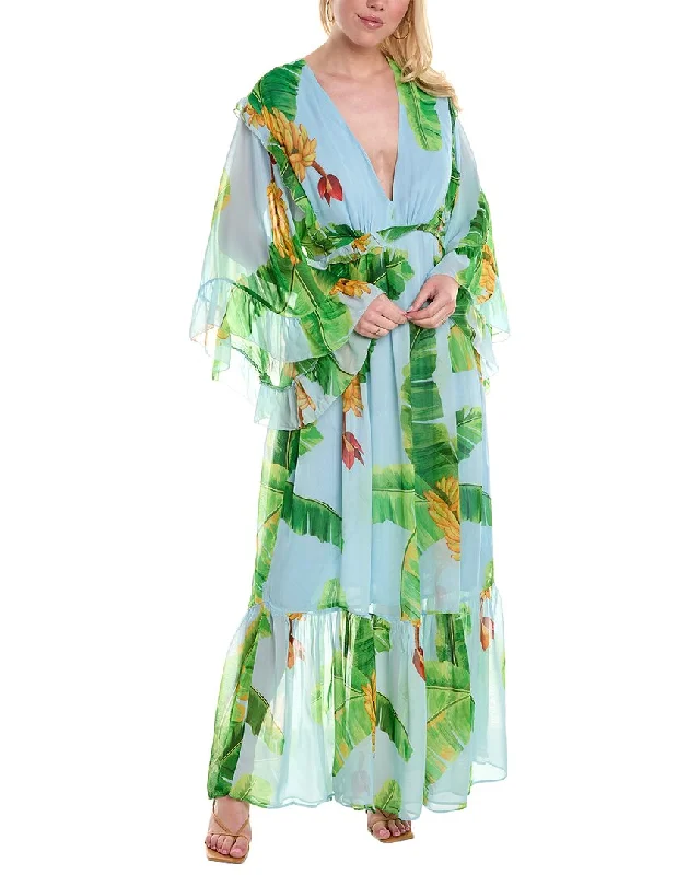 Anniversary Sale FARM Rio Fresh Bananas Chiffon Maxi Dress