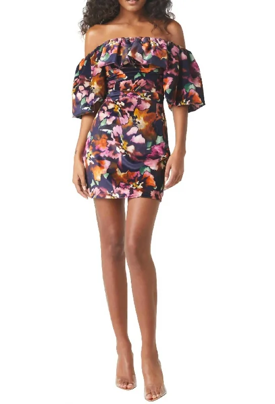 Special Offer Anetta Dress In Libra Fleur Velvet