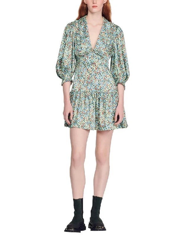 Best Bargains Sandro Woven Silk Dress