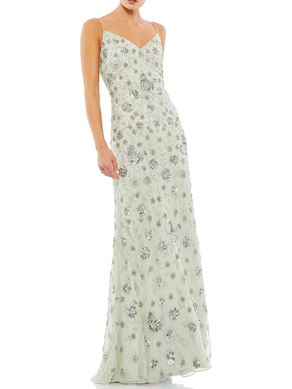 Daily Specials Womens Embellished Sleeveless Evening Dress