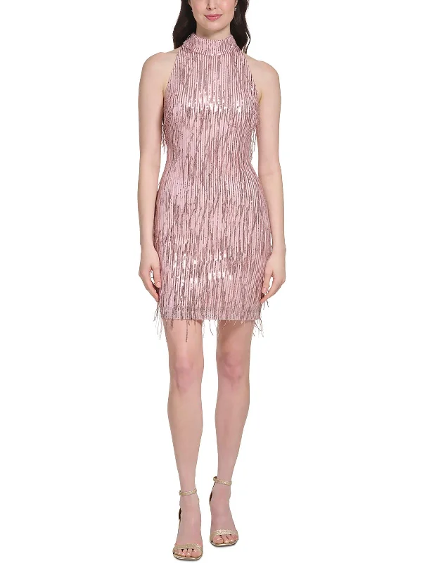 Savings Event Womens Sequined Short Cocktail And Party Dress