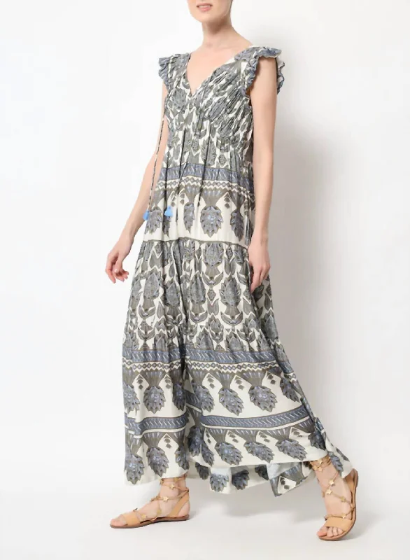 Final Clearance Jacqueline Maxi Dress In Siya Olive