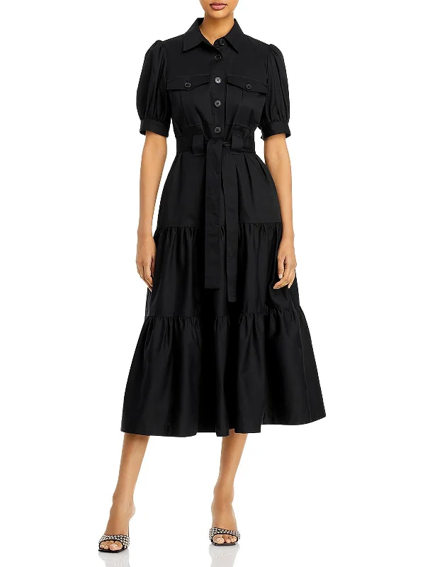 Overstock Buffy Womens Cotton Knee-Length Fit & Flare Dress