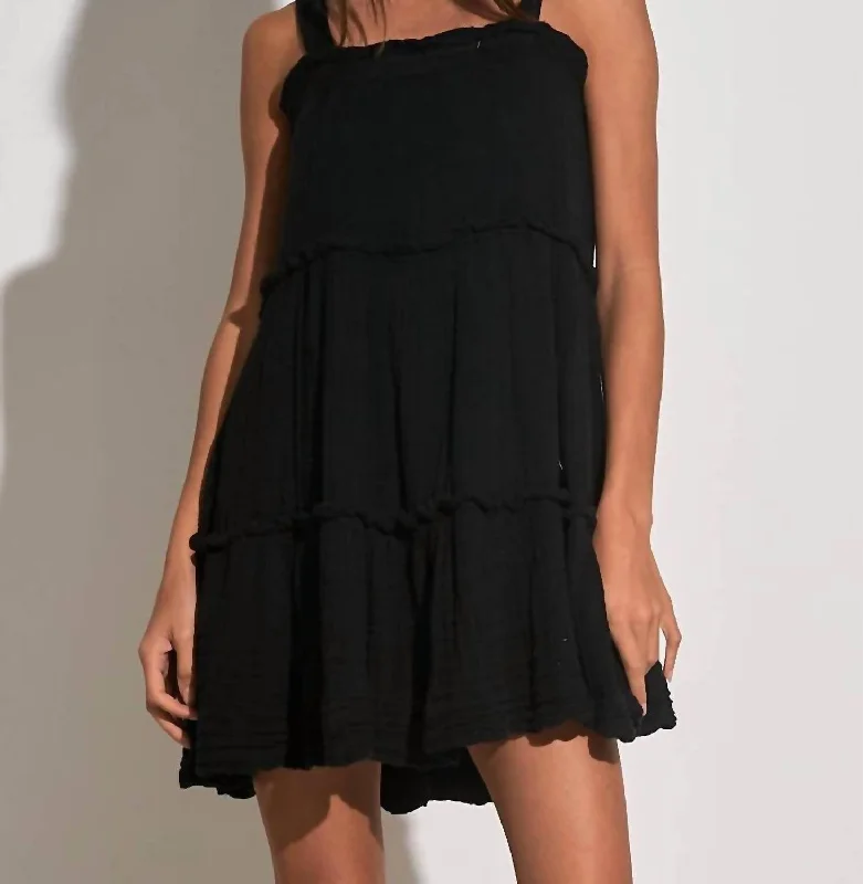 Super Deal Tank Dress In Black