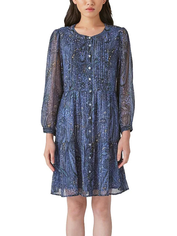 Huge Savings Womens Metallic Pinstripe Shirtdress