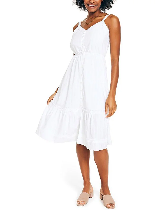 Unmissable Offer Womens Tiered Sleeveless Midi Dress