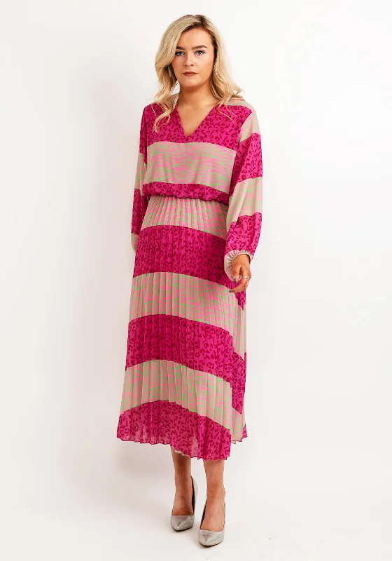 Blowout Deals Seventy1 One Size Animal Print Dress, Pink & Green