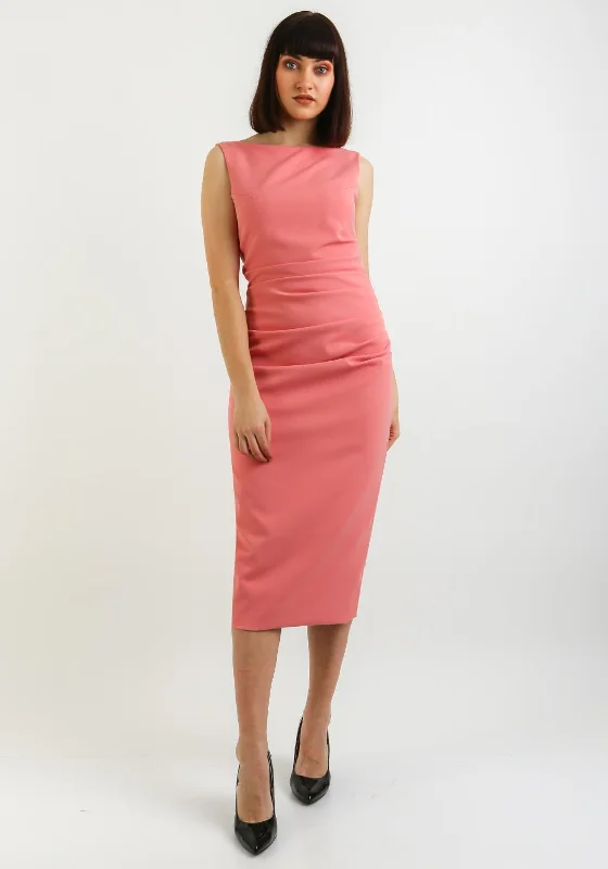 Special Buy Kevan Jon Alice Bodycon Dress & Cape, Pink