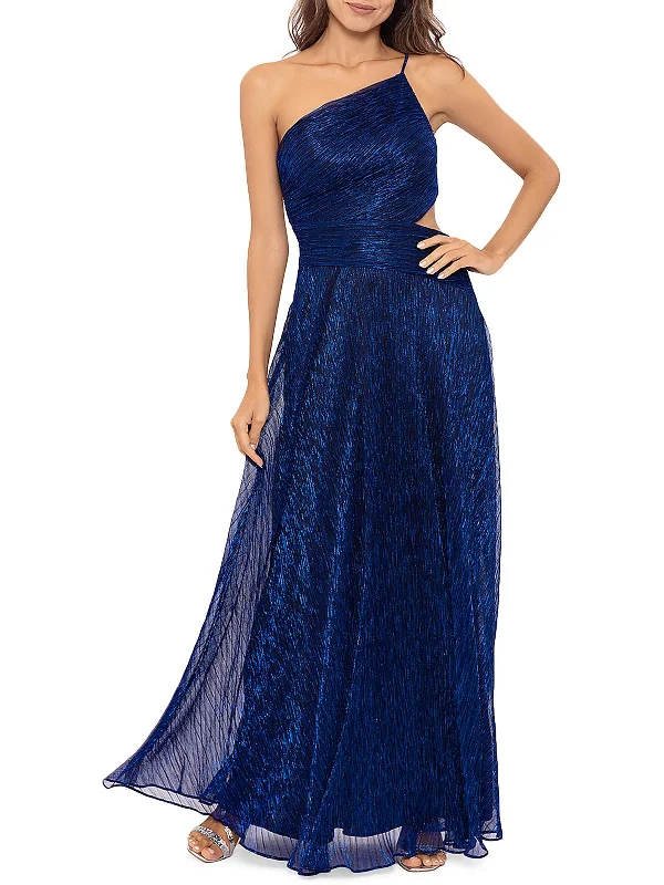 Unbeatable Prices Womens Cutout Metallic Evening Dress