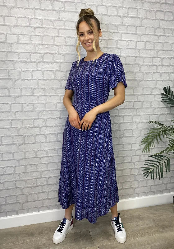 Extra Savings Seventy1 Printed A-Line Midi Dress, Blue