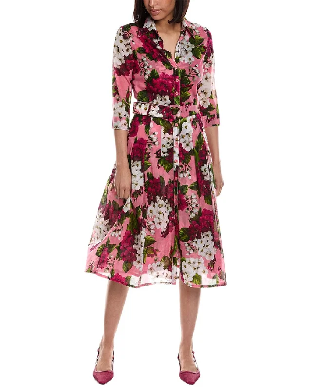 Deal Dash Samantha Sung Audrey 3 Silk Shirtdress