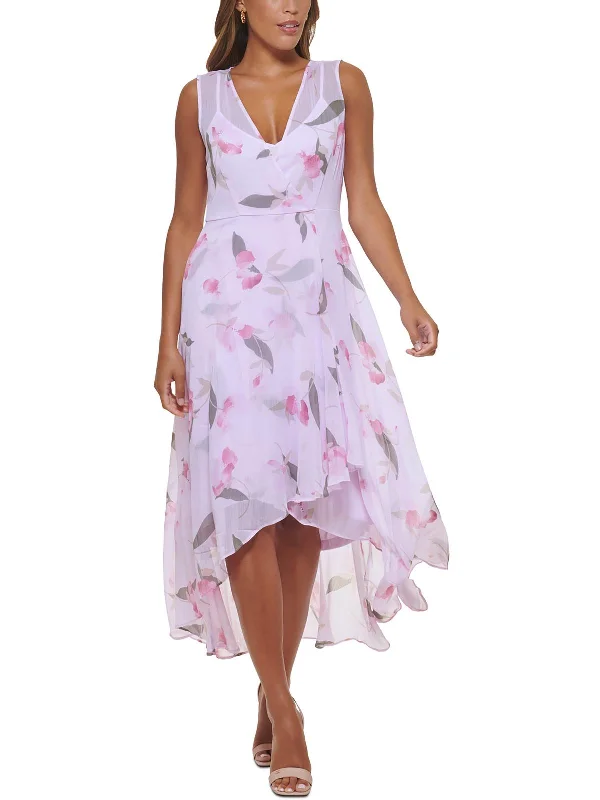 Reduced Prices Womens Floral Midi Fit & Flare Dress