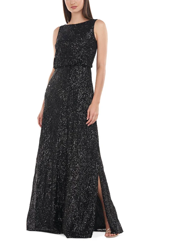 Price Buster Womens Sequined Long Evening Dress