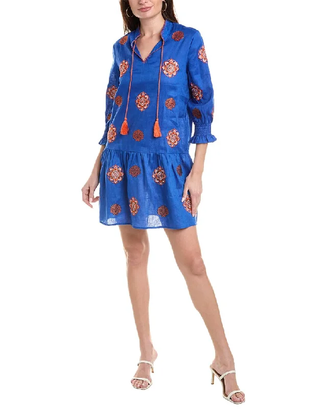 Clearance Event tyler böe Niki Embroidered Linen Topper Dress