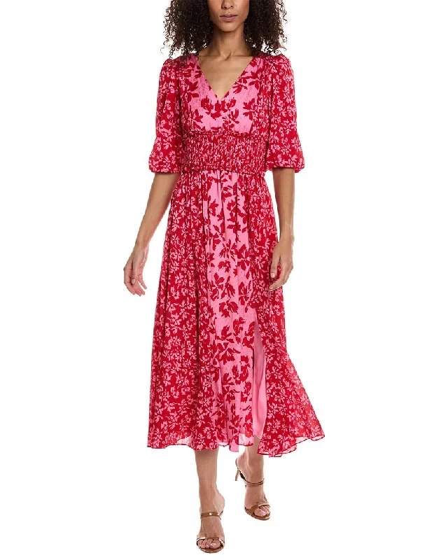Major Savings Taylor Printed Ditzy Yoryu Jacquard Maxi Dress