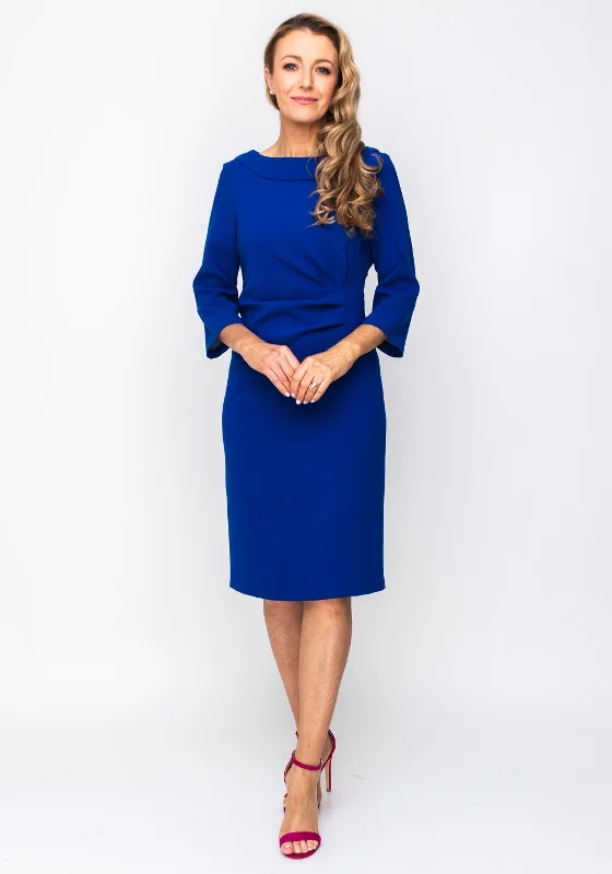 Bargain Prices Lizabella Collar Ruched Pencil Dress, Royal Blue