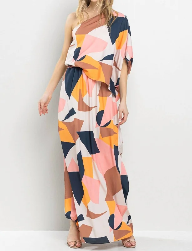 Flash Sale One Shoulder Dress In Multi