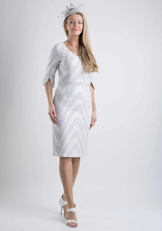 Unmissable Offer Ella Boo Embossed Print Pencil Dress, Silver