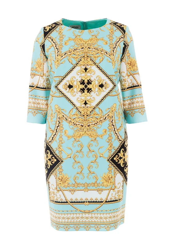 Mega Deal Jomhoy Julieta Vintage Print Dress, Blue Multi
