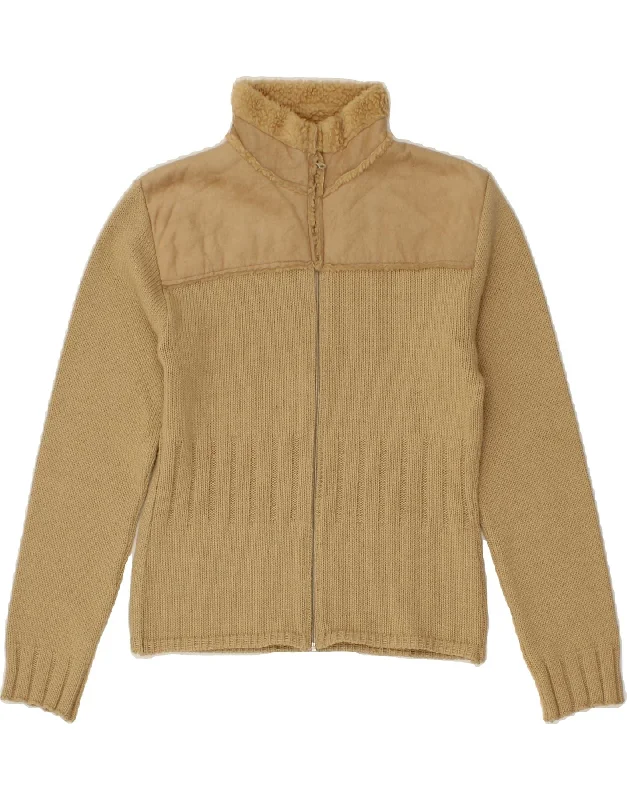 Crazy Savings BIAGGINI Womens Cardigan Sweater UK 12 Medium Beige Acrylic